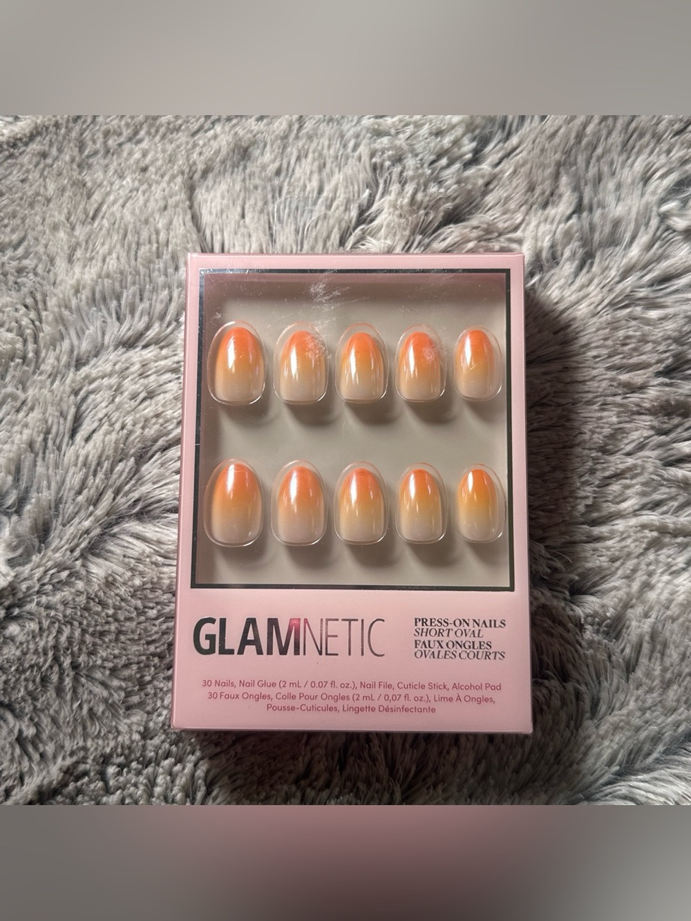 BRAND NEW w/o tag ‘Glamnetic’ candy corn short oval press on nails